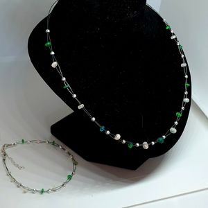 SET Ethiopian fire opal floating/ sterling silver